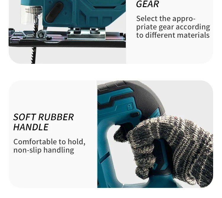 2025Makita DJV182Z 340W Brushless Jigsaw 18V Without Battery with Saw Blade Cordless Barrel Handle Portable Carpenter Power Tool