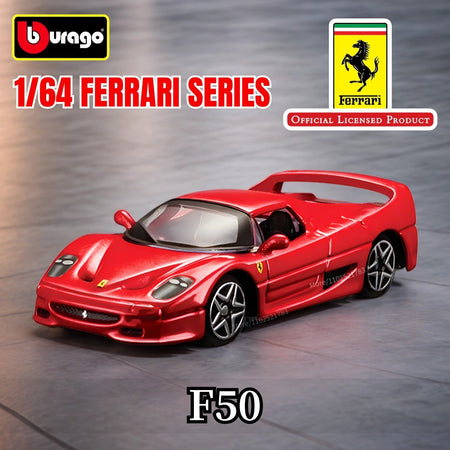 Bburago 1:64 Ferrari Enzo Replica Car Model Scale F40 F50 458 488 296 Diecast Traffic Miniature Art Figure Kid Boy Toy