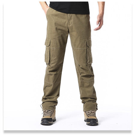Big Size Men's Casual Sports Pants Stretch Waist Tactical Cargo Pants Man Hiking Pants Joggers Cotton Trousers