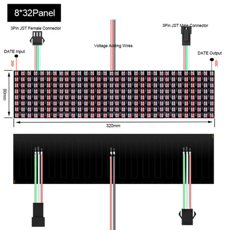 1~5Pcs WS2812B 8x8 16x16 RGB LED Digital Flexible Individually Addressable Panel Screen WS2812 8x32 Smart Pixel Module Matrix 5V