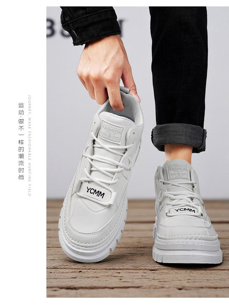 Men's boots four season high-top Joker thick-sole casual boots soft-sole non-slip comfort outdoor boots fashion youth work boots