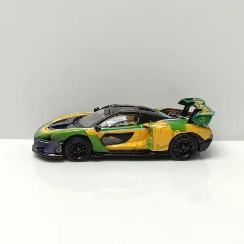 New In Stock Masdi 1:64 Mclaren Senna 1110 Special Edition Alloy Miniature Static Car Model Customized Boy Toys Gifts Collection
