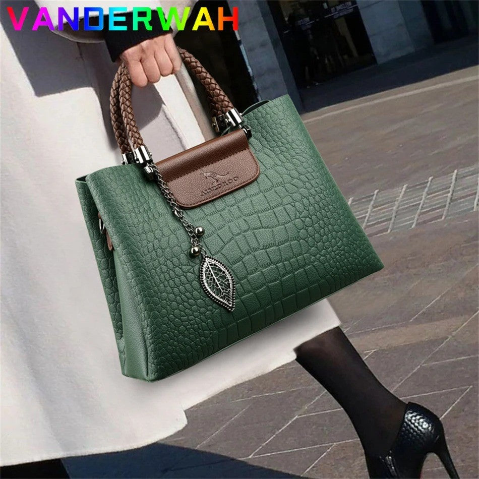 Soft Leather Luxury Handbags Women Bags Designer 3 Layers Shoulder Crossbody Sac Ladies Large Capacity Shopping Messenger Tote