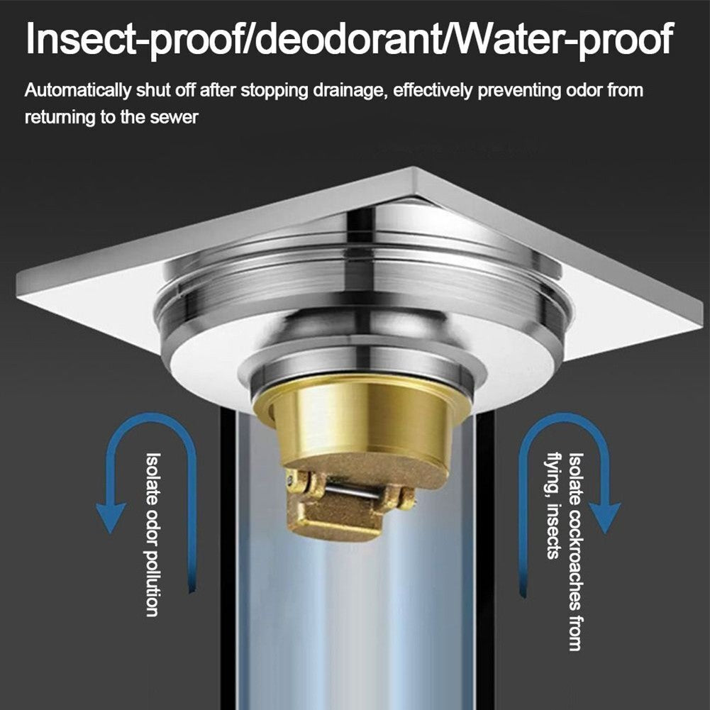 Brass Floor Drain Core Fast Drainage Insect Proof Drain Sink Shower Plug Backflow Preventer Valve Bathroom Accessories