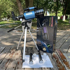 Astronomical Telescope 30070 with Finder Mirror Tripod Phone Clip High Magnification Entry Using Astronomical Stargazing View
