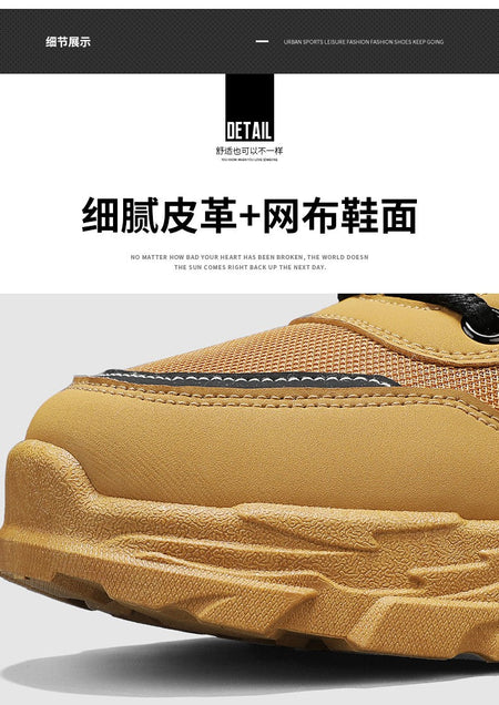Men's work boots winter lace-up men's shoes warm safety platform size 44 Promotion designer anti-slip fashion