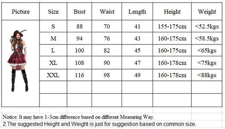 Adult Halloween Pirate Costume Women Drama Stage Performance Captain Jack Role Play Dress
