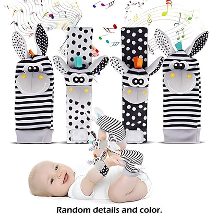 Baby Infant Wrist Rattle Socks Toys 0-12 Month Girl Boy Learning Toy Early Educational Development Cute Toddlers Sensory Gifts