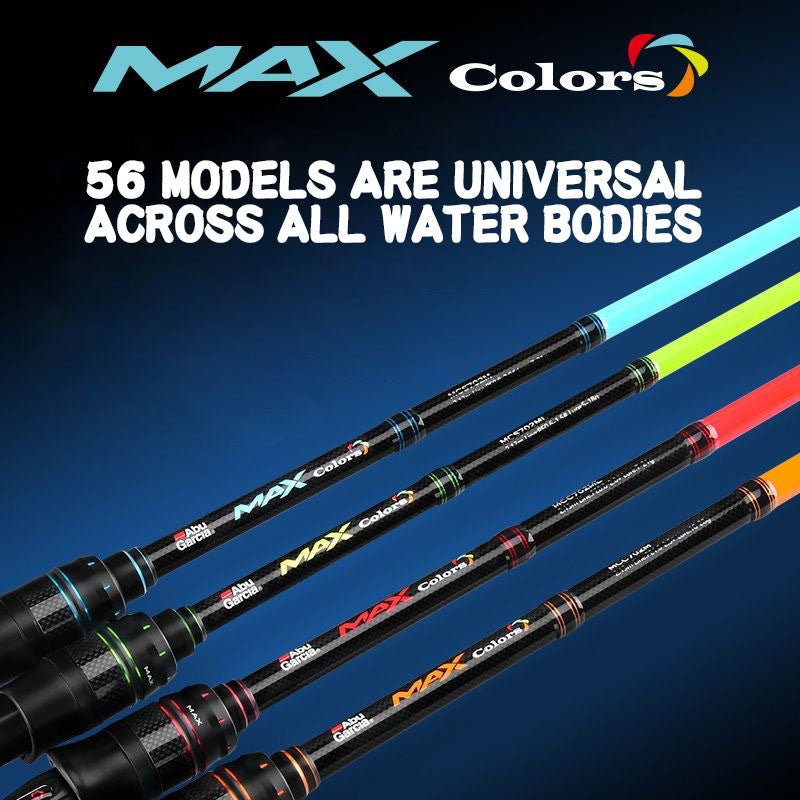 Original Abu garcia Rainbow Fishing Rod 4 colors 2 parts Lure Fishing Rod