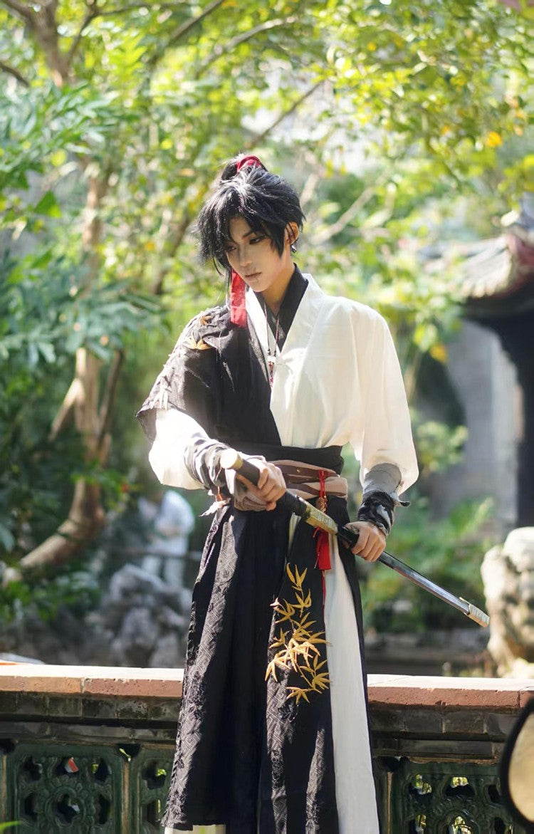 Chinese Game Where Winds Meet Young Master Cosplay Costume Adult Swordsman Hanfu Carnival Hero Wuxia Jianghu Cool Battle Uniform