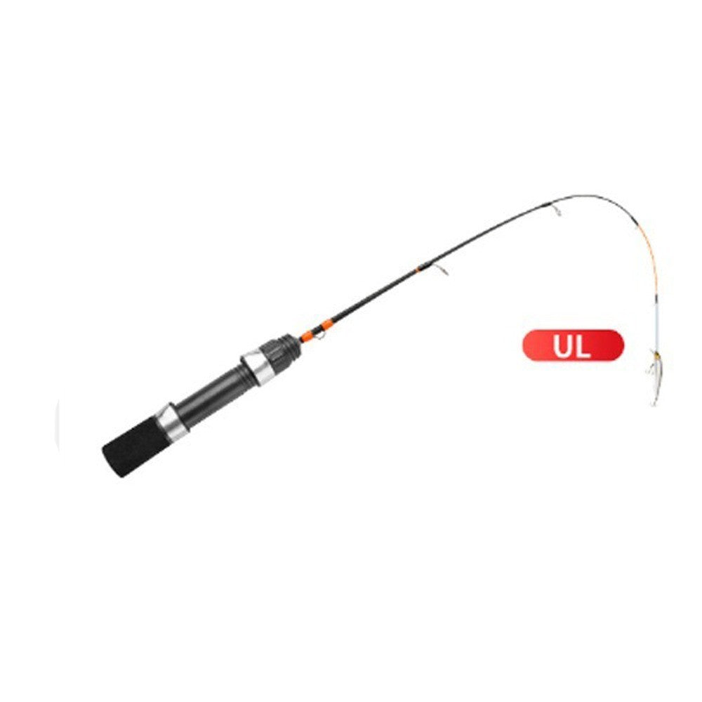 2 Section Winter Ice Fishing Rod Ultralight Design Spinning Type Spinning Rod 52cm Length Ultralight Fishing Pole Ice Fishing