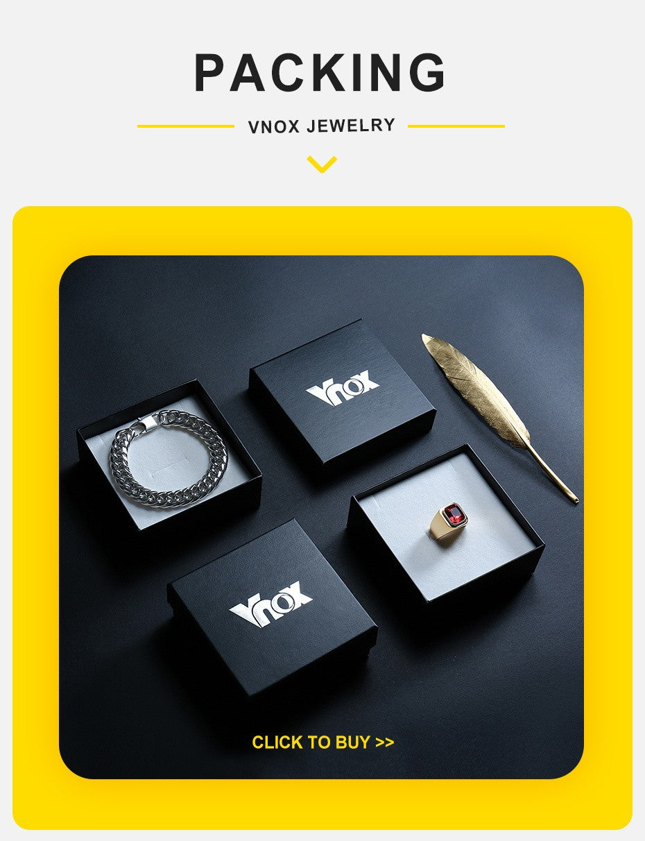 Vnox Stylish Blue Stone Necklaces for Men, Stainless Steel Cube Geometric Pendant Collar Jewelry, Birthday Party Gifts for Him