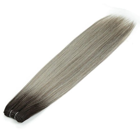 Alibaby Straight Hair Bundles Extensions Smooth Ombre Hair Weaving 26Inch Long Synthetic Straight Hair Bundles Full to End 150g