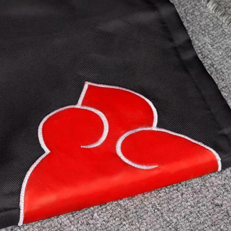 Kakashi Cosplay Costume Akatsuki Cloak Uchiha Itachi Sharingan Headband Necklace Ring Kunai Pain Halloween Costume for Men Kids