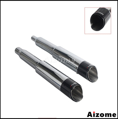 Motorcycle 4.5Inch Slash?Cut Exhaust Muffler Carbon Fiber For Harley M8 Touring Electra Street Glide Road King Road Glide 17-26