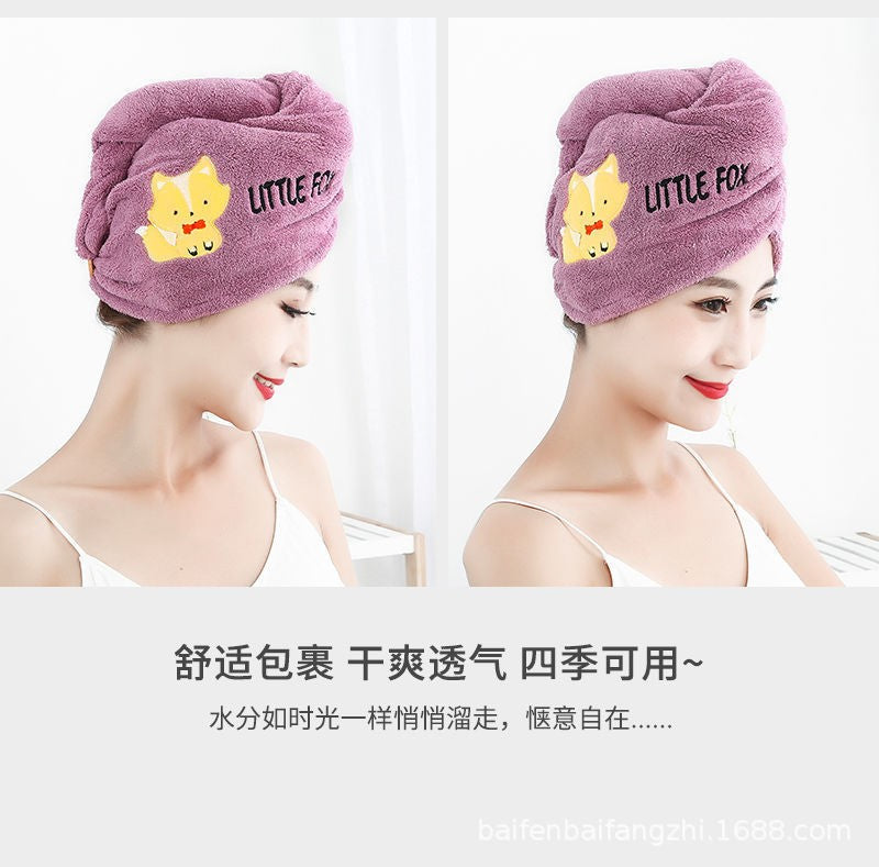 Hair Towel Women Girl's Magic Microfiber Shower Dry Hair Cap Bath Hats Bathroom Quick Drying Soft for Lady Turban Head