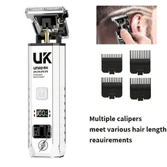 Professional Cordless Hair Clipper, Rechargeable Electric Hair Trimmer for Men Kids Home & Salon Use