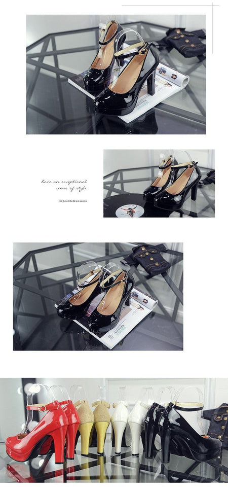 2021Work Shoes Women Black Pumps  Spring Casual Shoes Female High Heels White/red Weding Shoes 34 40 Plus Size Pumps