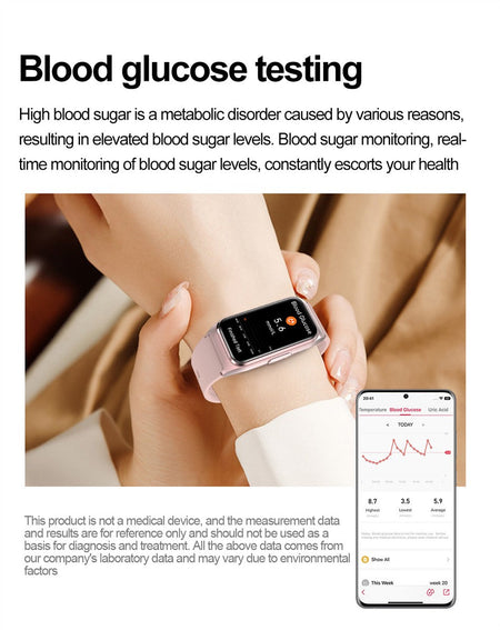 ECG+PPG Smart Watch Health Monitoring Blood Pressure Uric Acid Blood Fat bracelet Bluetooth Call Reminder Waterproof SmartWatch