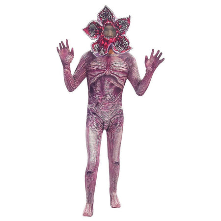 Demogorgon Cannibal Flower Bodysuit Headwear Mask Cosplay Costume Disguise Jumpsuit Halloween TV ST Suit