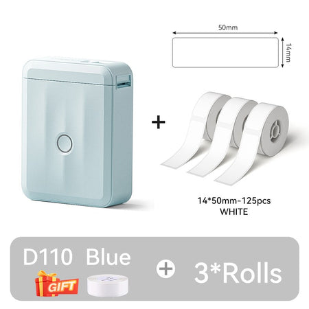 NIIMBOT D110 Upgraded Version Thermal Label Printer Mini Portable Smart Label Maker With Tape for Office Home Kitchen School