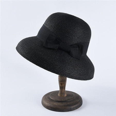 USPOP New women sun hats fashion bow straw hats casual summer wide brim drooping beach hat female summer hat