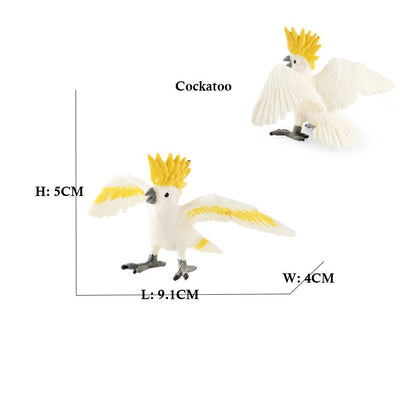 Owl Flamingo Turkey Toucan Seahawk Model Animal Figurines Plastic Bird Toy Action Figure Jungle Adventures Kids Gifts Forest zoo