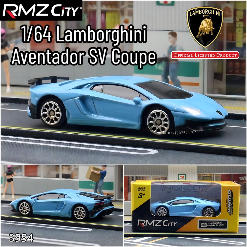 1:64 Lamborghini Aventador Car Model Replica Scale Diecast Miniature Art Chevrolet BMW VW Vehicle Collection Kid Boy Gift Toy