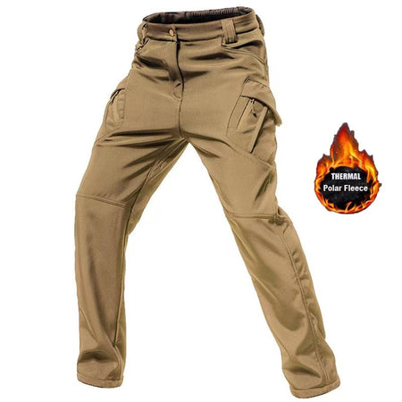 Men's Winter Autumn Fleece Softshell Pants Tactical Military Combat Cargo Trousers Hiking Camping Climbing Casual Sportwears