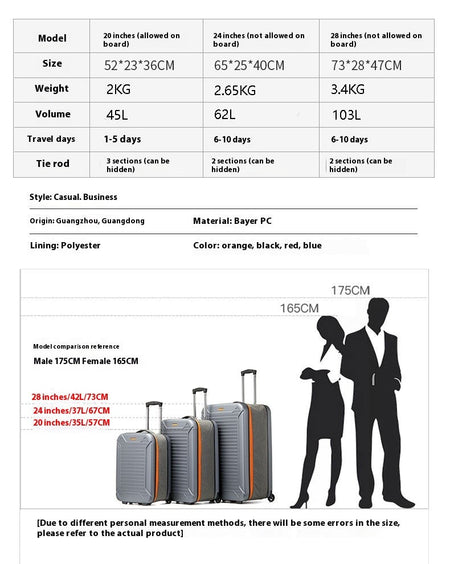 New Folding Luggage Multifunctional Design20Inch Boarding Business Password Suitcase