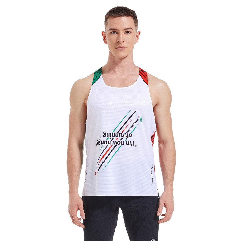 Lightweight Seamless Marathon Tank Top for Running Dry Fit Workout Sleeveless T-Shirt Singlet Shirt for Fitness