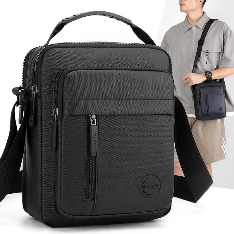 Men's Crossbody Bag - Multi-Compartment Business Shoulder Bag with Adjustable Strap, Compact Design for Travel & Everyday Use