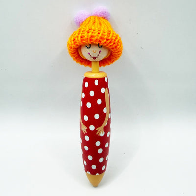 Christmas Doll Ballpoint Pen, Cute Cartoon Gel Pen 0.5mm Blue Ink, Suitable for Business Home or Office Supplies.