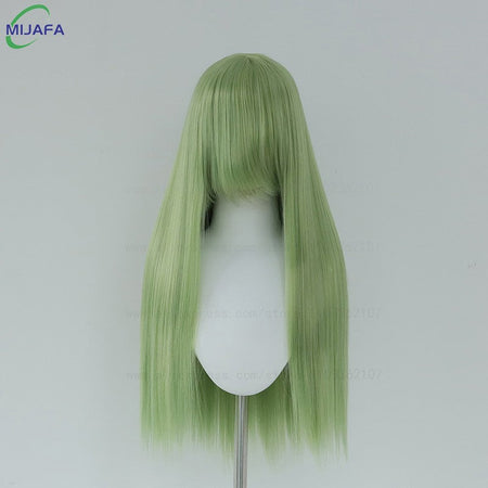 Very High Quality 400g 48 Colors 24Inch 60cm Long Straight Cosplay Wig With Bangs Heat Resistant Hair Anime Wigs + Wig Cap