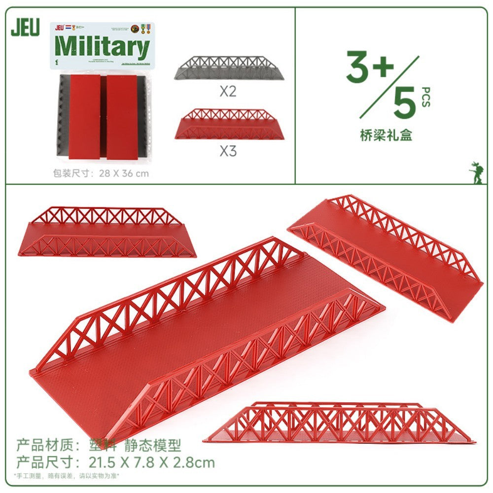 ViiKONDO Army Men Toy Military Vehicle Model Wargame Accessories Tank Radar Missile Launcher Artillery Fighter Barrack Bridge