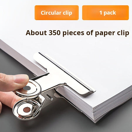 6pcs Stainless Steel Multifunctional Metal Binders Paper Binders Strong Binders School Office Home Stationery Supplies