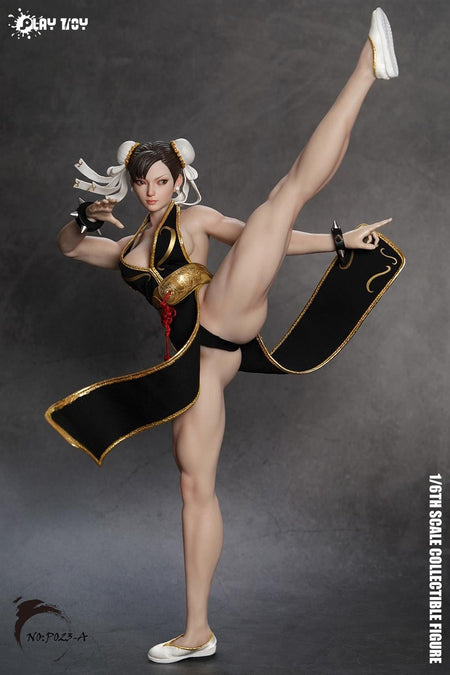 1/6 Scale Chun Li Action Figure P023 - Fighting Goddess with Movable Eyes 12'' Female Soldier Body Model Toy in Stock
