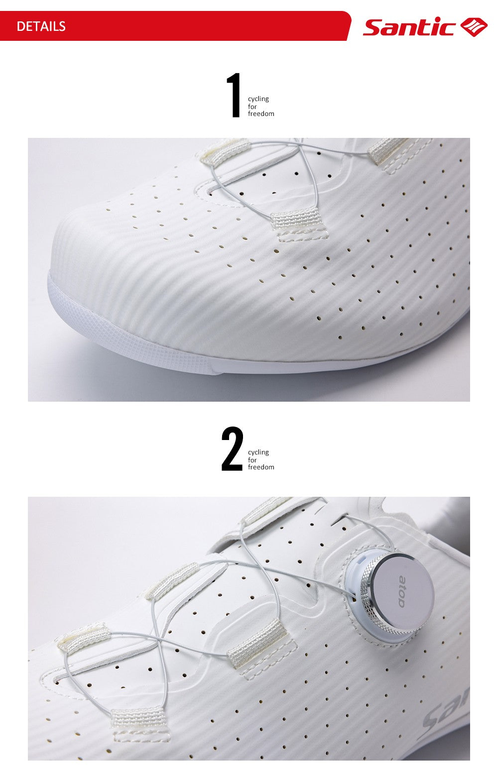 Santic Carbon Fiber Cycling Shoes Outdoor Wear Resistant Road Riding Sneakers Unisex Men Women Adjustable Pro Racing Bicyle Shoe