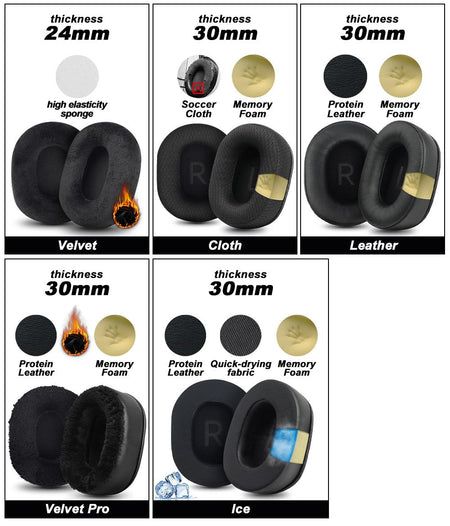 Earphone pads For SONY MDR-7506 V6 V7 CD900ST  replacement  Earpads Mesh cloth Memory Covers Sponge Soft Protein