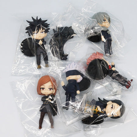 7 Pcs/Pack Q Posket Jujutsu Kaisen 9cm Figure Satoru Gojo Itadori Yuji Geto Suguru Nobara Megumi Collection Character Ornaments