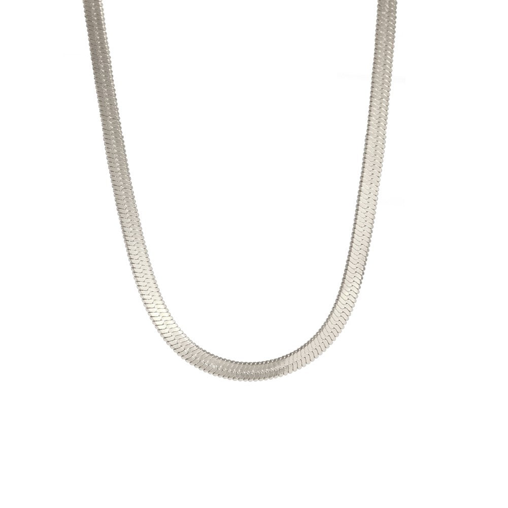 Hip Hop Snake Chain Necklace for Men New Fashion Stainless Steel Silver Color Necklace Jewelry Accessories Party Gift