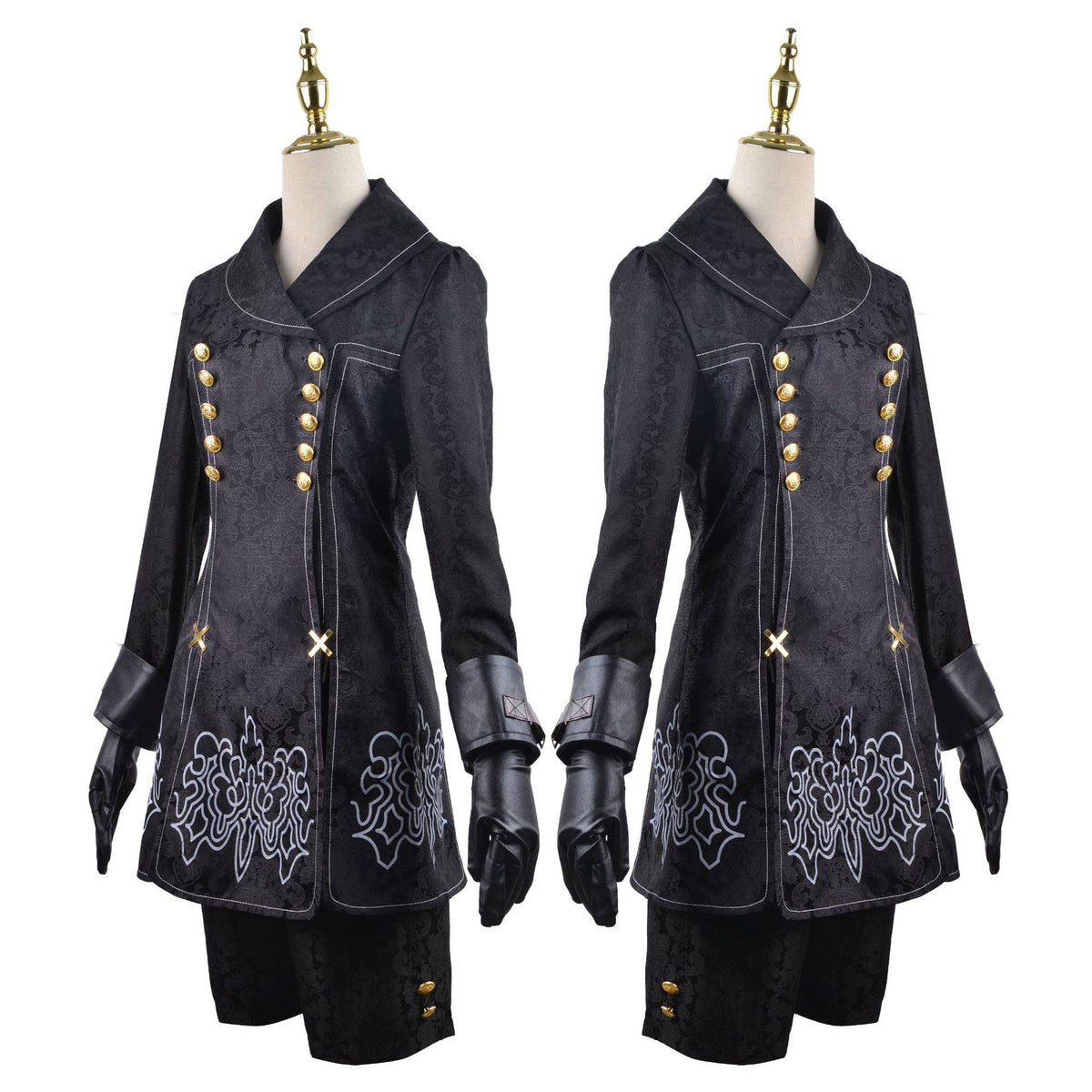 Anime Nier Automata Cosplay 9S Yorha 2B Cosplay Suit Male Women Outfit Wig Disguise Costume Plus Size Fancy Party Black Dress