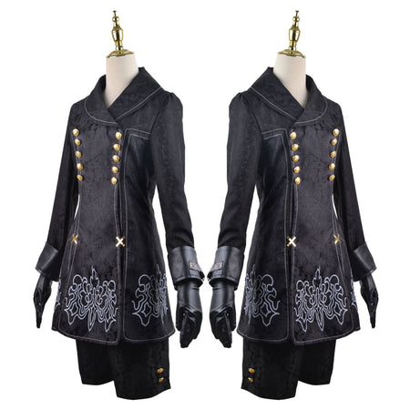 Anime Nier Automata Cosplay 9S Yorha 2B Cosplay Suit Male Women Outfit Wig Disguise Costume Plus Size Fancy Party Black Dress