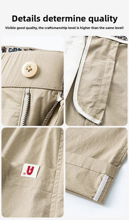 Cleanfit American Style Outdoor Sports Men's Casual Pants Nine Points Loose Mesh Comfortable Fashionable High-End Feeling