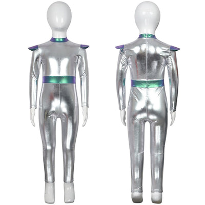 Cyber Alien Laser Reflective Alien Cosplay Dress, Adult and Children's Party Outfit, Including Tentacle Headpiece