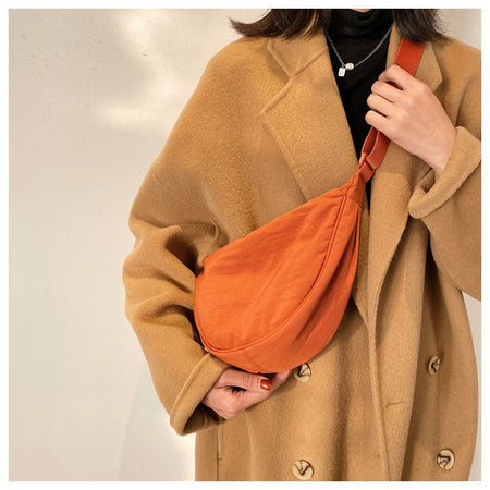 Upgraded Version Simple Design Women's Messenger Bag Nylon Hobos Small Shoulder Bags Vintage Female Girls Purse Cloth Handbags