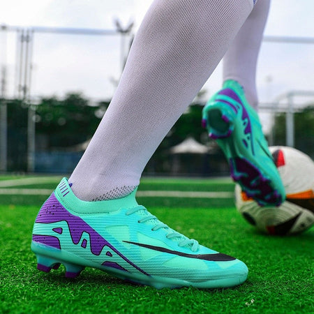 New Men Football Boots Match Indoor Long Spikes Ultralight Grass Cleats Breathable Soccer Shoes Sneakers Training Drop Shipping