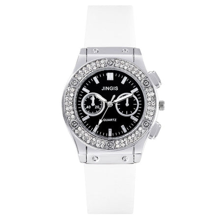 New Women Watches Fashion Silicone Quartz Watch All-Match Men's and Women's Same Diamond Watch Neutral Watch Alloy Student Watch
