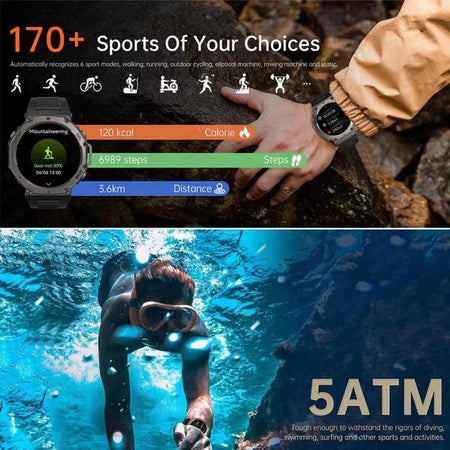 2025 Original T-Rex 3 Ultra Military GPS Smartwatch Built-in GNSS Compass Altimeter 10ATM Waterproof Sports Smartwatch Men Women