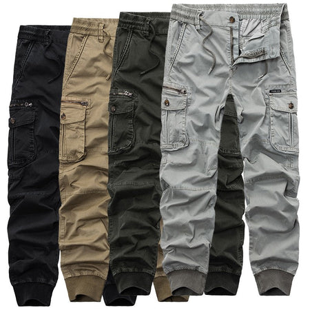 2025 Fashion Spring Mens Tactical Cargo Pants Men Joggers Army Military Casual Cotton Pants Hip Hop Ribbon Male army Trousers 38